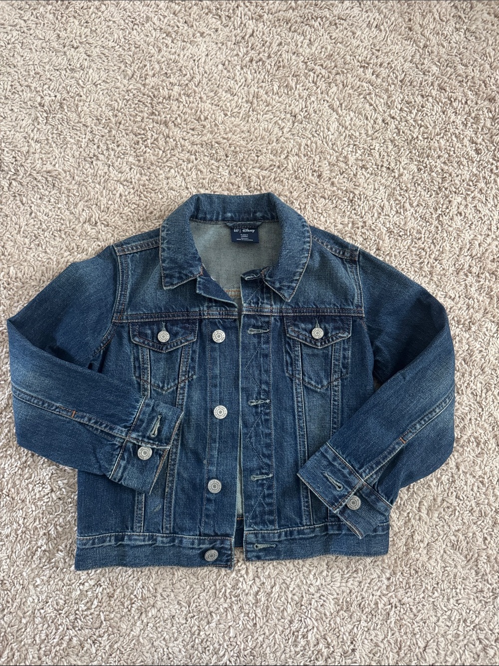 Mickey Mouse Old Navy Dark Blue Kids' Denim Trucker Jacket
